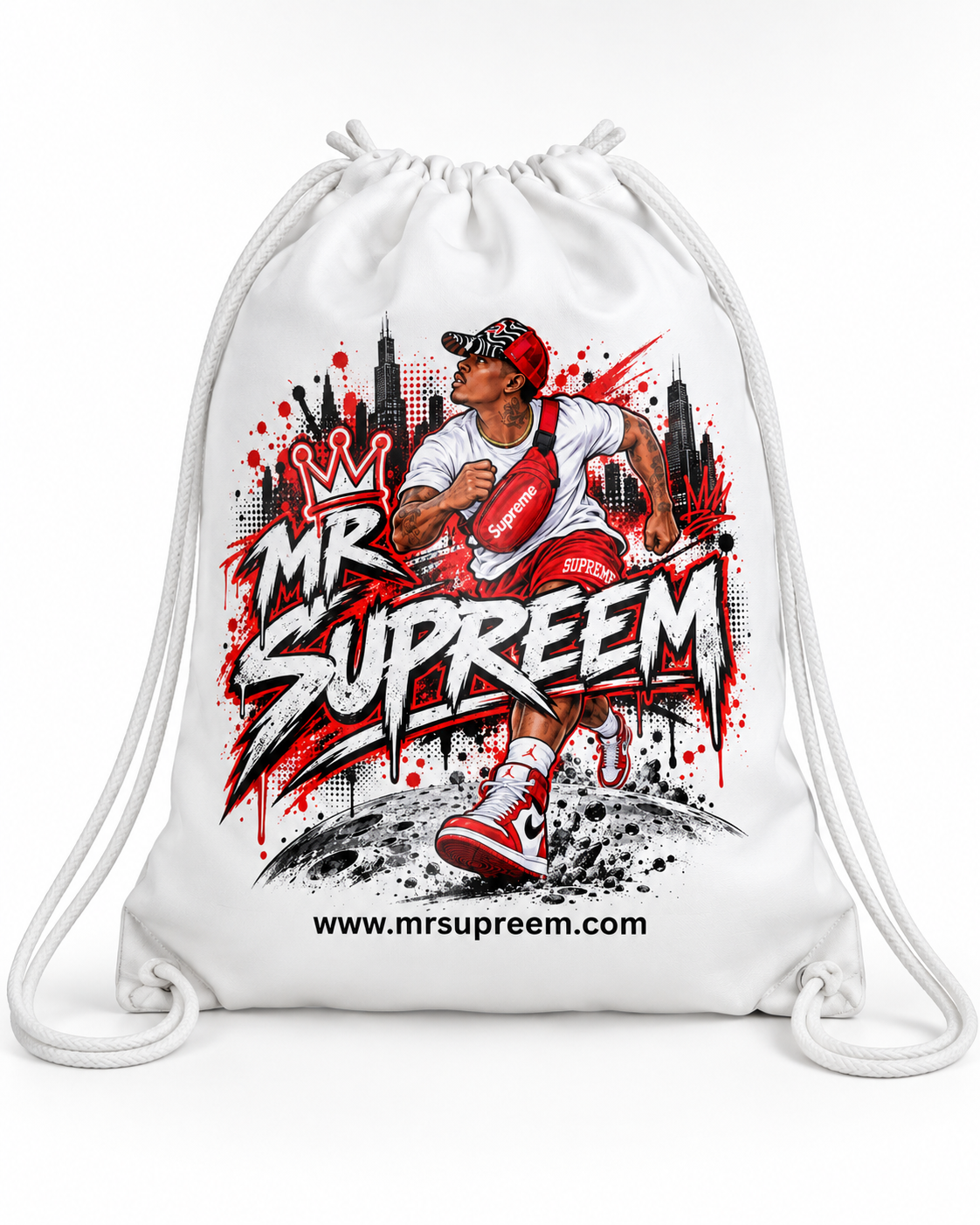 Official Mr. Supreem Only Go Up drawstring bag